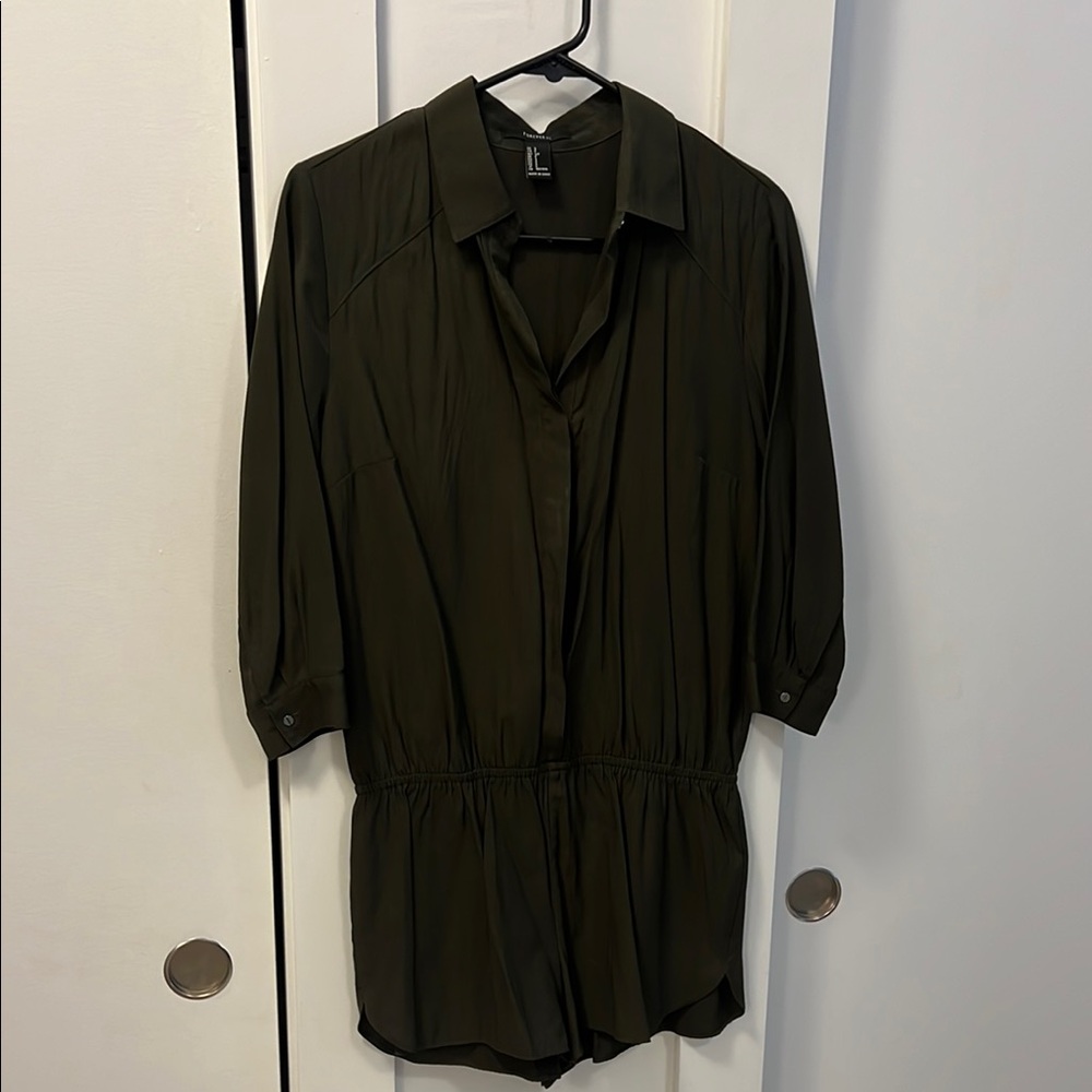 Forever 21 Olive Green Collared Shirt